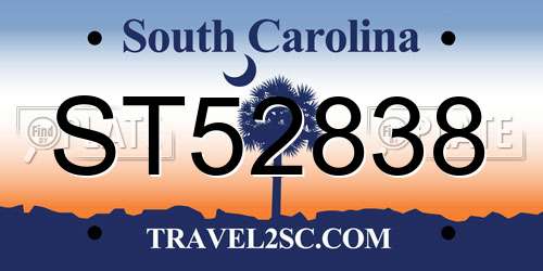 ST52838 South Carolina License Plate