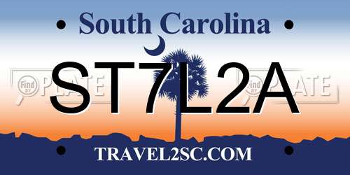 ST7L2A South Carolina License Plate