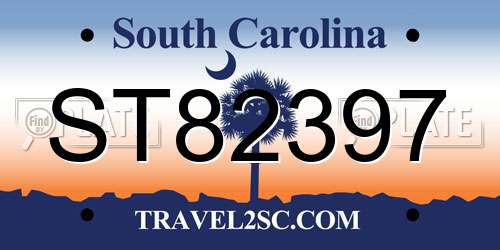 ST82397 South Carolina License Plate