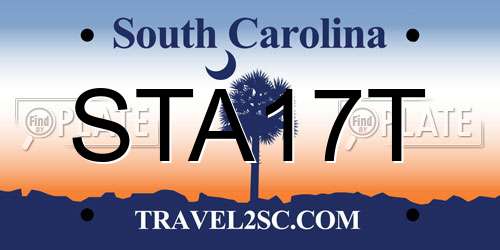 STA17T South Carolina License Plate