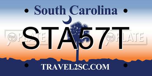STA57T South Carolina License Plate