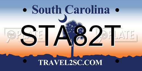 STA82T South Carolina License Plate