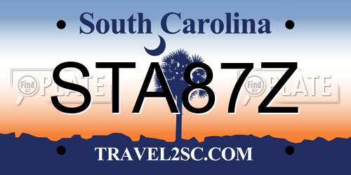 STA87Z South Carolina License Plate
