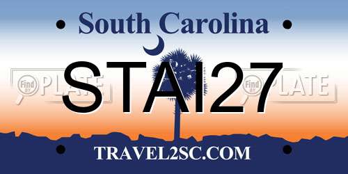 STAI27 South Carolina License Plate