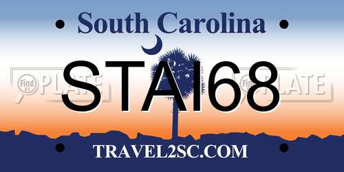 STAI68 South Carolina License Plate