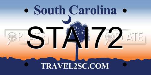 STAI72 South Carolina License Plate