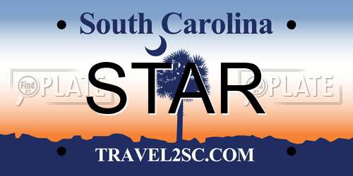 STAR South Carolina License Plate