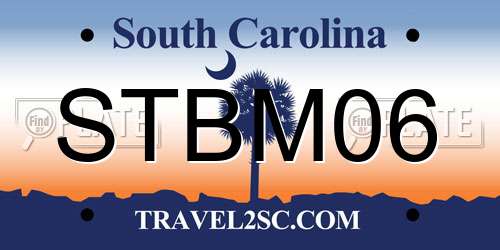 STBM06 South Carolina License Plate