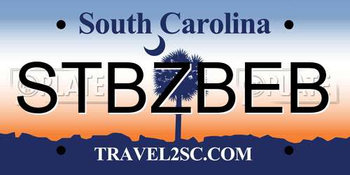 STBZBEB South Carolina License Plate