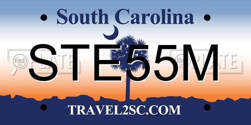 STE55M South Carolina License Plate