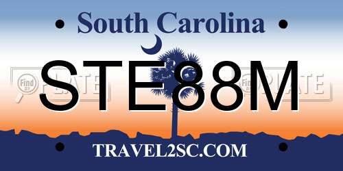 STE88M South Carolina License Plate