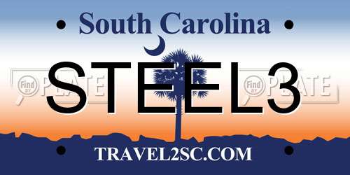 STEEL3 South Carolina License Plate