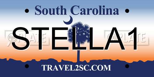 STELLA1 South Carolina License Plate