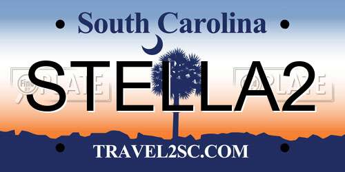 STELLA2 South Carolina License Plate