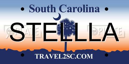 STELLLA South Carolina License Plate