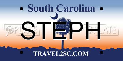 STEPH South Carolina License Plate