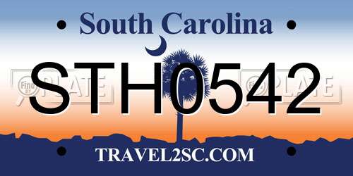 STH0542 South Carolina License Plate