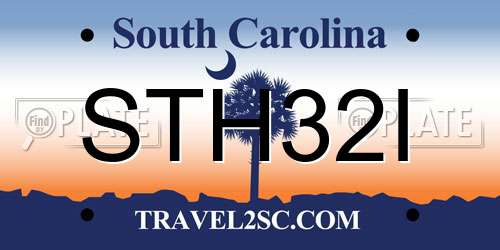 STH32I South Carolina License Plate
