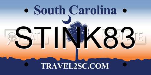 STINK83 South Carolina License Plate