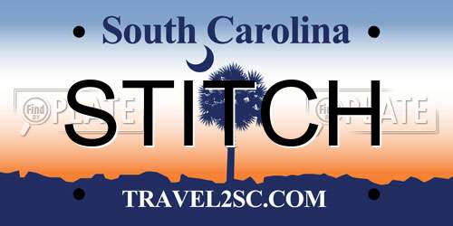 STITCH South Carolina License Plate
