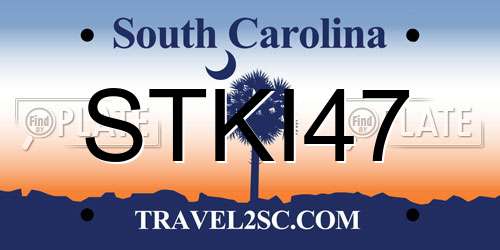 STKI47 South Carolina License Plate
