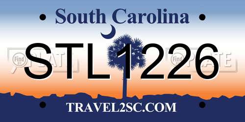 STL1226 South Carolina License Plate