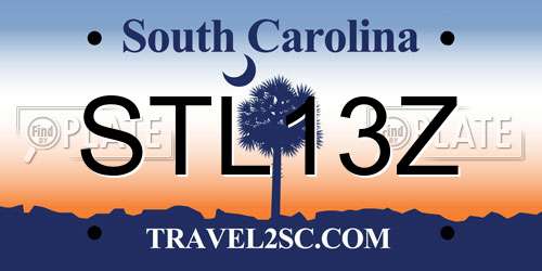 STL13Z South Carolina License Plate