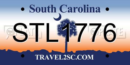 STL1776 South Carolina License Plate