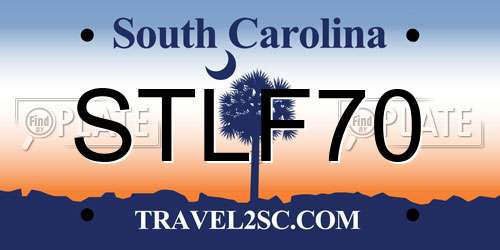 STLF70 South Carolina License Plate