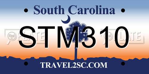 STM310 South Carolina License Plate
