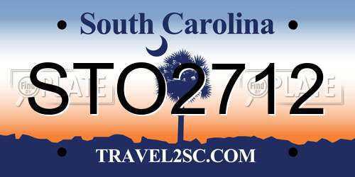 STO2712 South Carolina License Plate