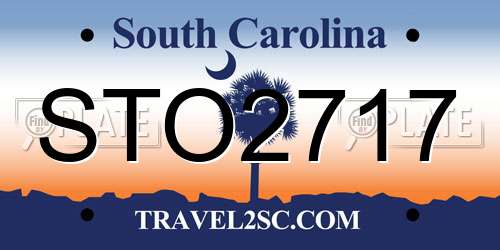 STO2717 South Carolina License Plate