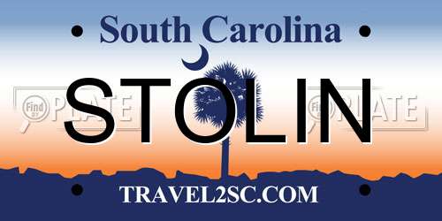 STOLIN South Carolina License Plate
