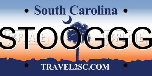 STOOGGG South Carolina License Plate