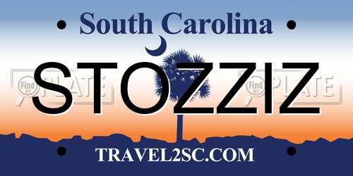 STOZZIZ South Carolina License Plate