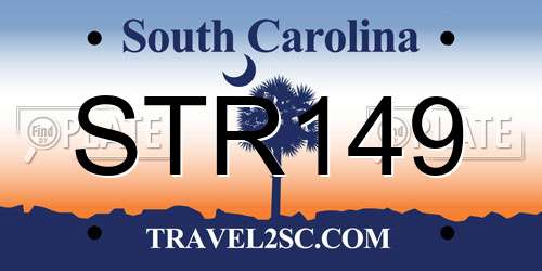 STR149 South Carolina License Plate