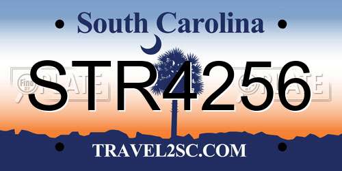 STR4256 South Carolina License Plate