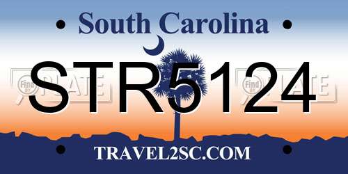 STR5124 South Carolina License Plate