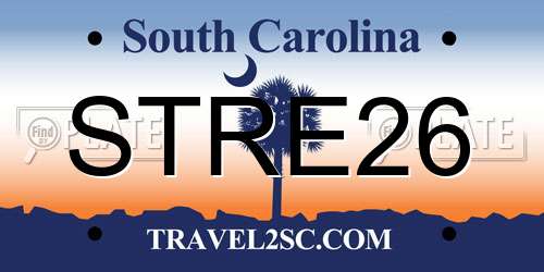 STRE26 South Carolina License Plate