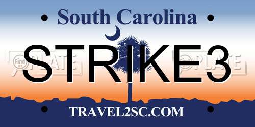 STRIKE3 South Carolina License Plate