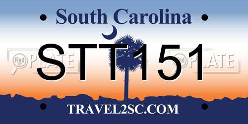 STT151 South Carolina License Plate
