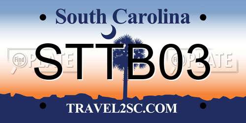 STTB03 South Carolina License Plate