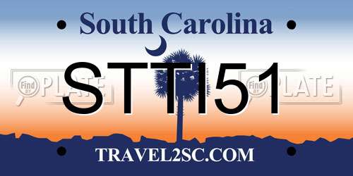 STTI51 South Carolina License Plate