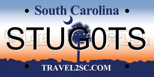 STUG0TS South Carolina License Plate