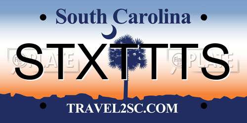 STXTTTS South Carolina License Plate