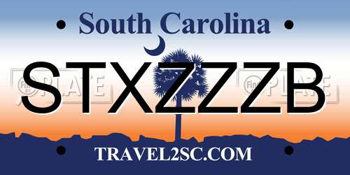 STXZZZB South Carolina License Plate