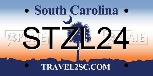 STZL24 South Carolina License Plate