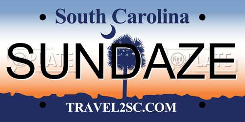 SUNDAZE South Carolina License Plate
