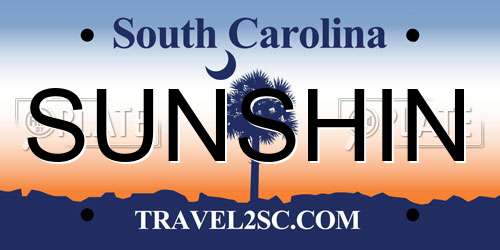 SUNSHIN South Carolina License Plate
