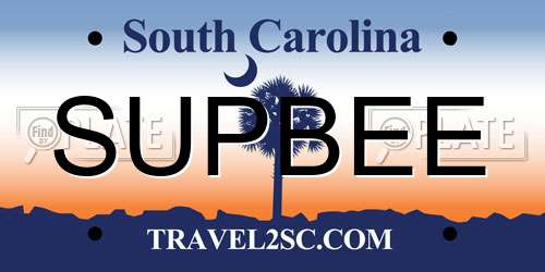 SUPBEE South Carolina License Plate